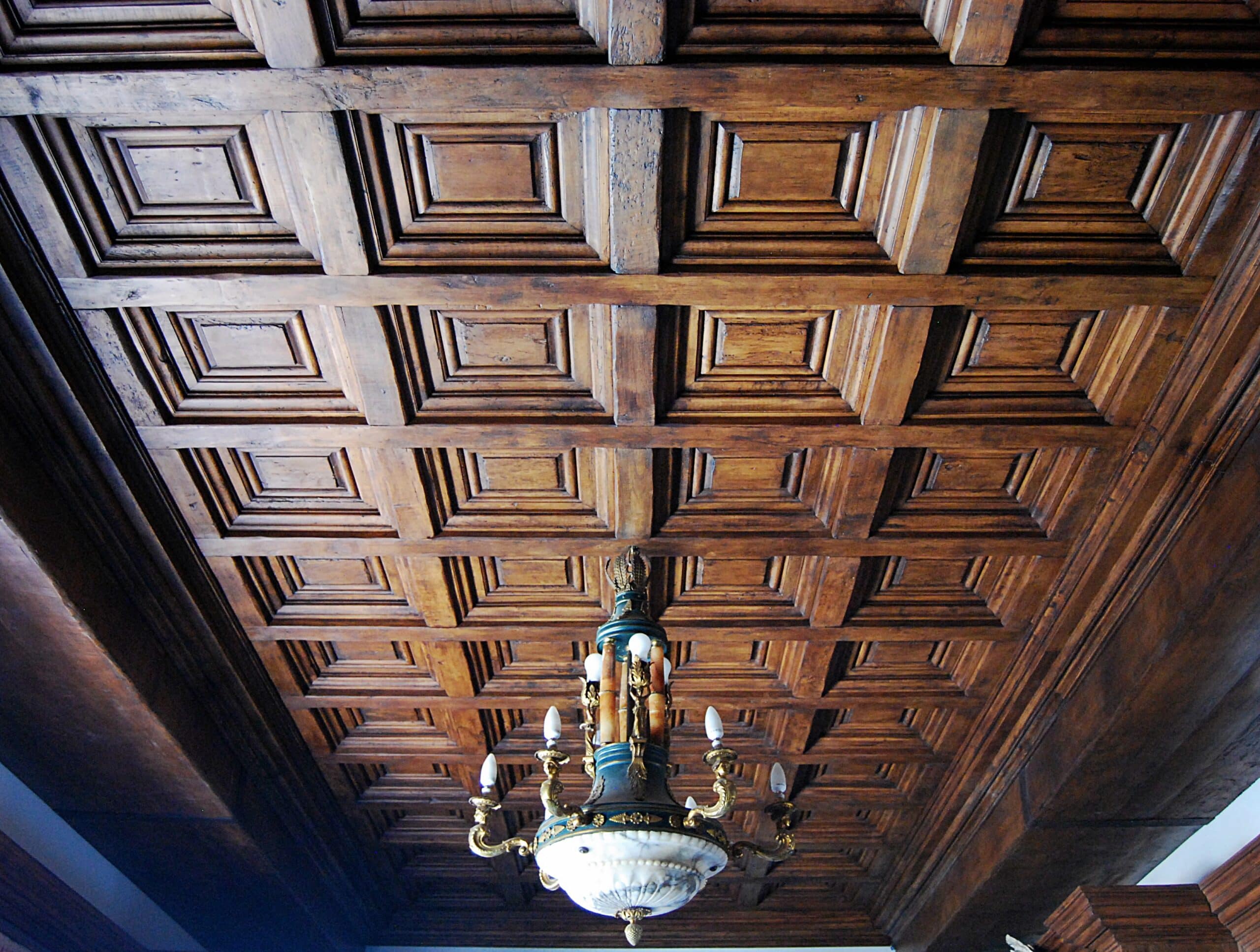 Coffered Ceiling In Wood Porte Del
