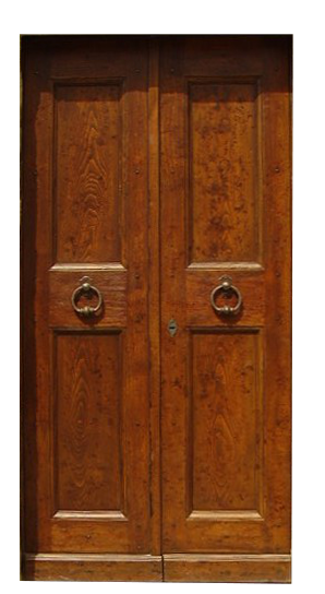 Adesivo per porta – Portone antico in legno