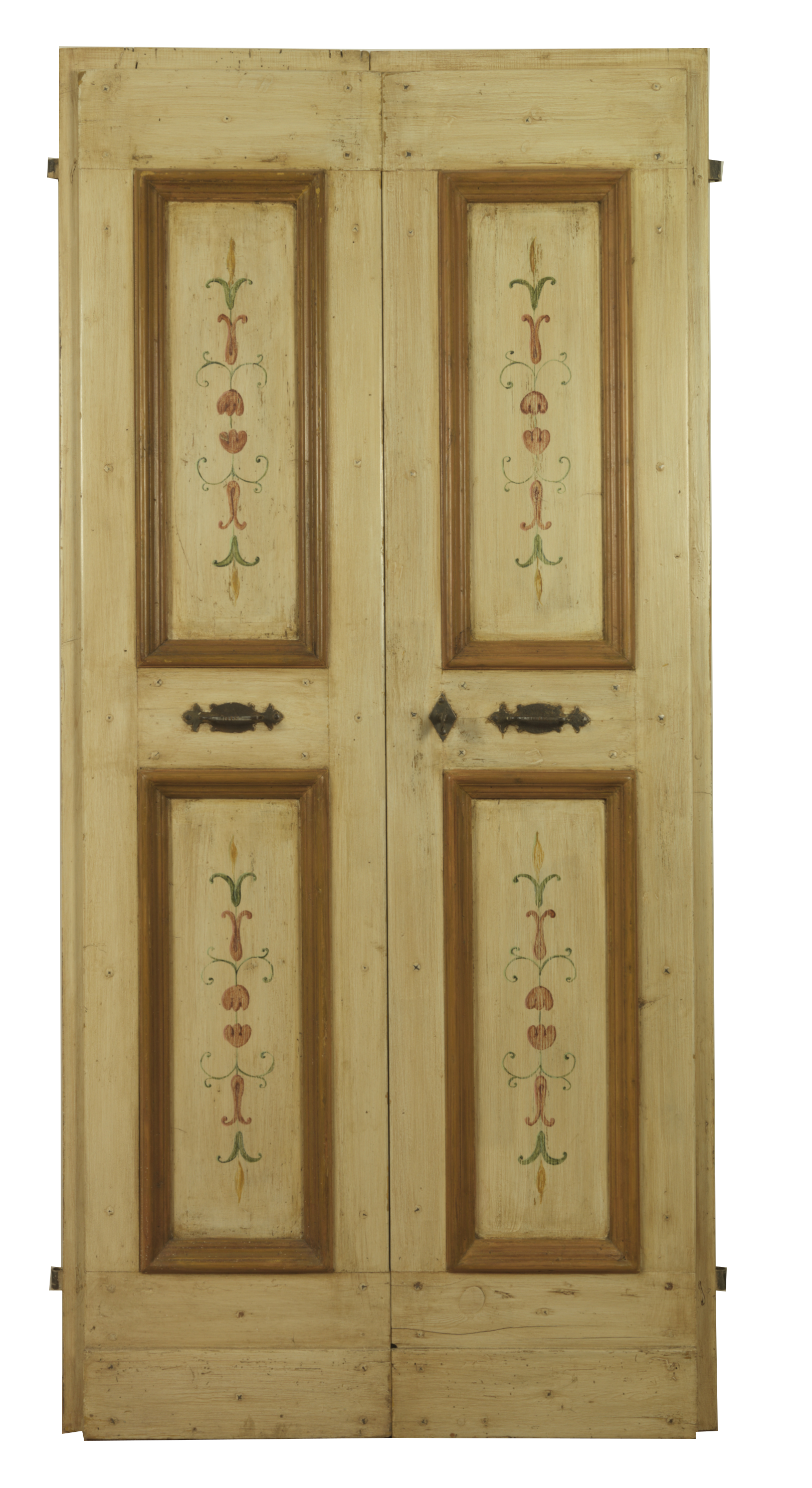 Porta in legno decorata